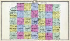 Dane County Outline Map, Dane County 1911